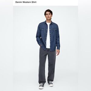 NEW w/out tags GAP 1969 Denim Western Shirt size XL